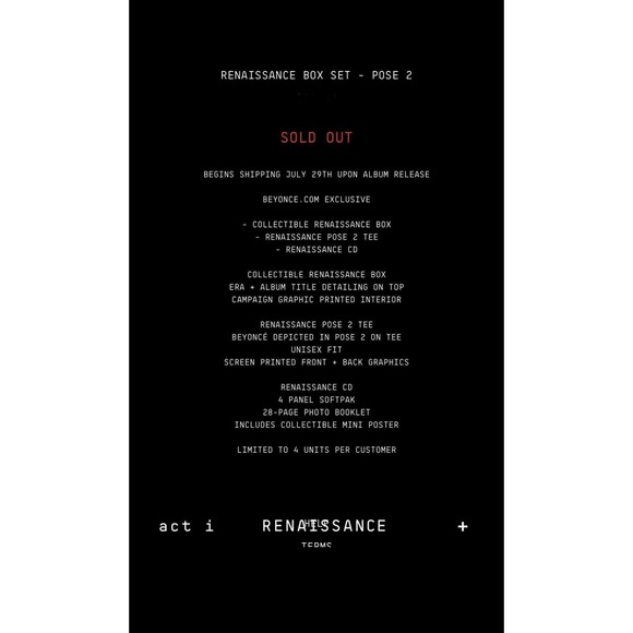 Renaissance [act i] Box Set - Pose 2 (Beyoncé) - Picture 6 of 12